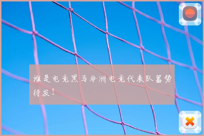 谁是电竞黑马非洲电竞代表队蓄势待发！